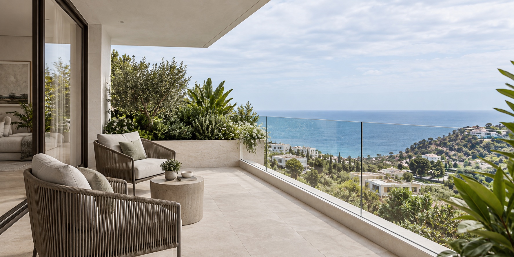 Illustrative private terrace