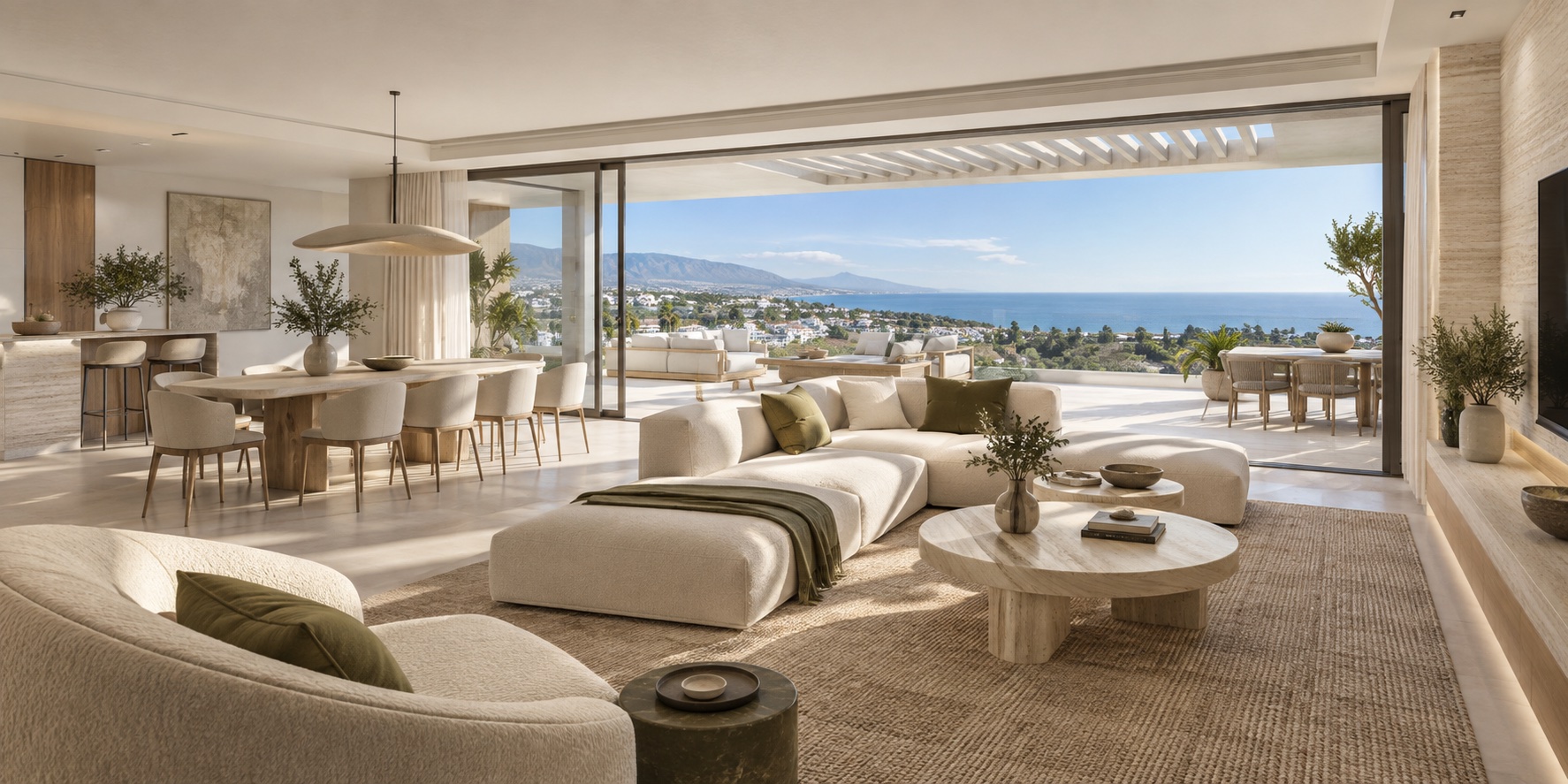 Three bedroom apartment interior visualisation